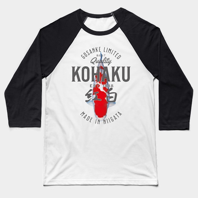 Gosanke Kohaku Niigata T-Shirt Baseball T-Shirt by www.SideKoi.com